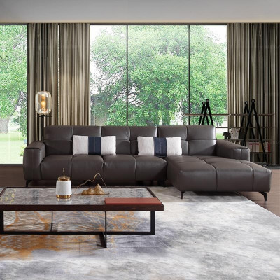 Design Esk Narożnikowa kanapa Kształt litery L Nowoczesne sofy Sofa skórzana Kanapa Sofa Siedziba Żywy krajobraz