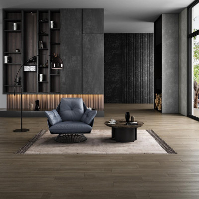 Fotel Design Szara Metalowa Podkładka Relaks Club Lounge Jednoosobowa Podkładka Materiał Skóra