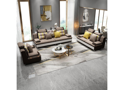 Materiał Włókienniczy Sofa Sofa Żywy krajobraz Zestaw sofowy 3+2+1 Set Design Sofy Newc