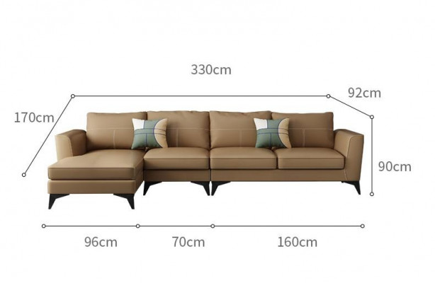 Design Esk Narożnikowa kanapa Nowoczesne sofy Sofa skórzana Kanapa Siedziba Żywy krajobraz Sofa