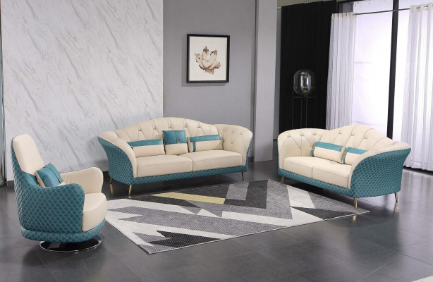 Sofa Trzyosobowa Meble W Stylu Włoskim 3 miejsce do siedzenia Nowoczesna Sofa Skórzana Sofa Kanapa