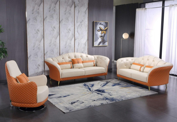 Sofa Trzyosobowa Meble W Stylu Włoskim 3 miejsce do siedzenia Nowoczesna Sofa Skórzana Sofa Kanapa