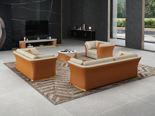 Sofa Trzyosobowa Meble W Stylu Włoskim 3 miejsce do siedzenia Nowoczesna Sofa Sofa Skórzana