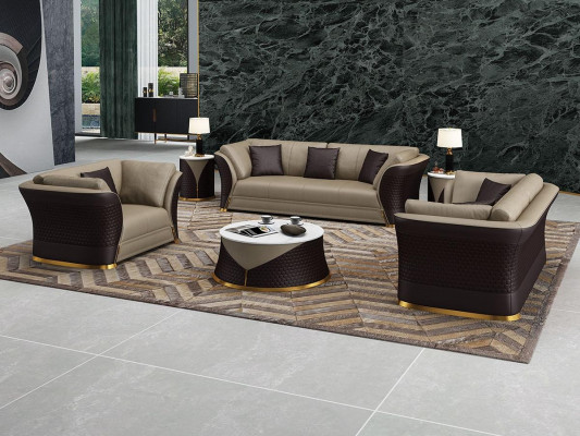 Sofa Trzyosobowa Meble W Stylu Włoskim 3 miejsce do siedzenia Nowoczesna Sofa Sofa Skórzana
