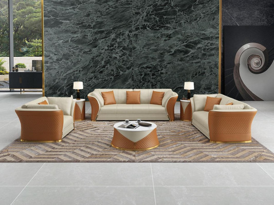 Sofa Trzyosobowa Meble W Stylu Włoskim 3 miejsce do siedzenia Nowoczesna Sofa Sofa Skórzana