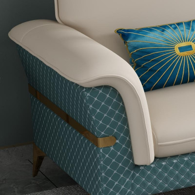 Design Narożnikowa kanapa Nowoczesne sofy w kształcie litery L Sofa skórzana Kanapa Żywy krajobraz Nowoczesna sofa
