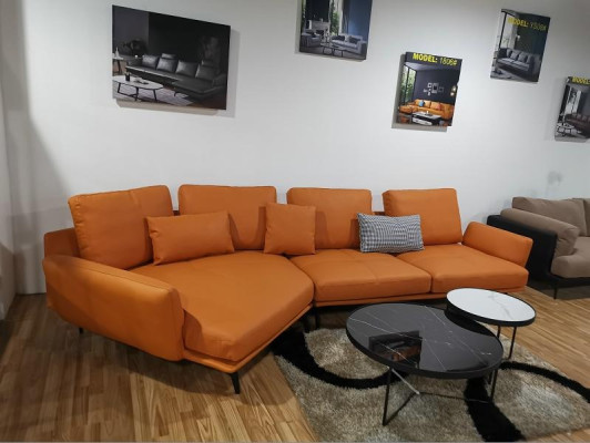 Narożnikowa kanapa Orange LForm Żywy krajobraz Sofa Couch Podkładka Narożnik Ustawić Skóra Sofy
