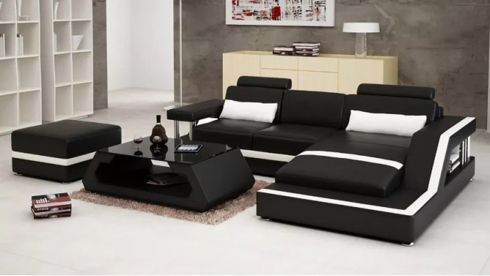 Żywy krajobraz Designerska Sofa Narożnikowa kanapa L Shape Modern Sofa Zestaw narożny