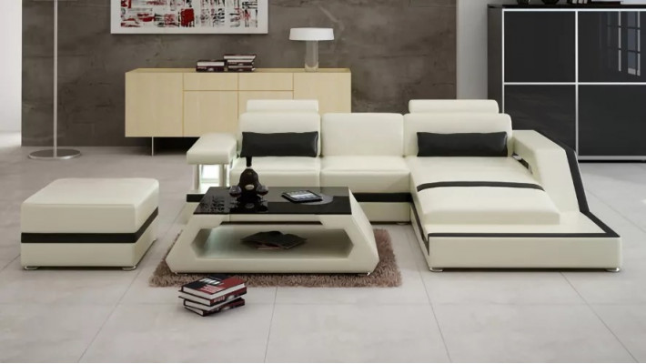 Żywy krajobraz Designerska Sofa Narożnikowa kanapa L Shape Modern Sofa Zestaw narożny