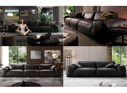 Zestaw sofowy 3+2+1 miejsce do siedzenia Żywy krajobraz Sofa Kanapa Sofy Podkładka Ustawić Skóra