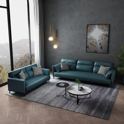 Design Żywy krajobraz Deko Zestaw sofowy 3+2 miejsce siedzące skórzana sofa w salonie