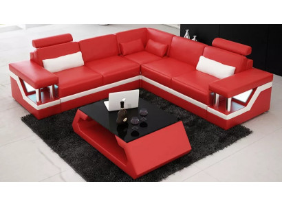 Żywy krajobraz Sofa Ustawić zestaw narożny Skórzana sofa Podkładka Podkładka Couch