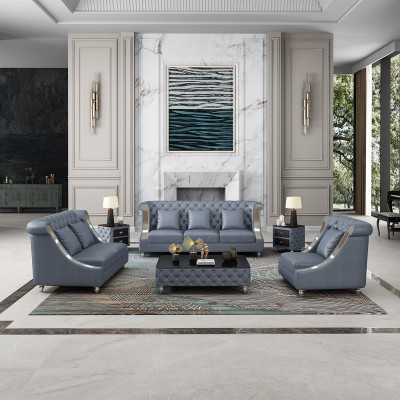 Projektant Trzy miejsce do siedzenia Sofa Podkładka Siedziba 3er Skóra Materiał Design Sofy