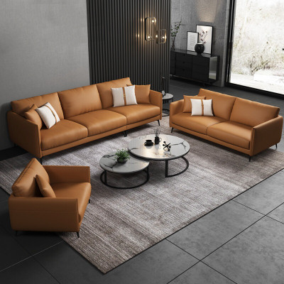 Zestaw sofowy 3+2+1 osobowa skórzana sofa kanapa Żywy krajobraz Ustawić Design Modern
