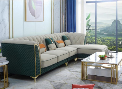 Design Narożnikowa kanapa LForm Skórzana Sofa Kanapa Żywy krajobraz Ustawić Design Nowoczesne Sofy