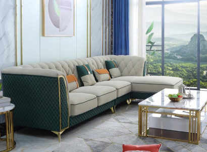 Design Narożnikowa kanapa LForm Skórzana Sofa Kanapa Żywy krajobraz Ustawić Design Nowoczesne Sofy