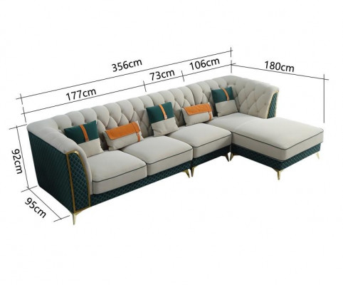 Design Narożnikowa kanapa LForm Skórzana Sofa Kanapa Żywy krajobraz Ustawić Design Nowoczesne Sofy