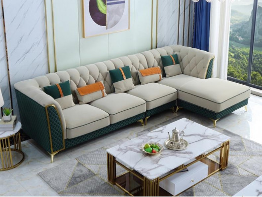 Design Narożnikowa kanapa LForm Skórzana Sofa Kanapa Żywy krajobraz Ustawić Design Nowoczesne Sofy