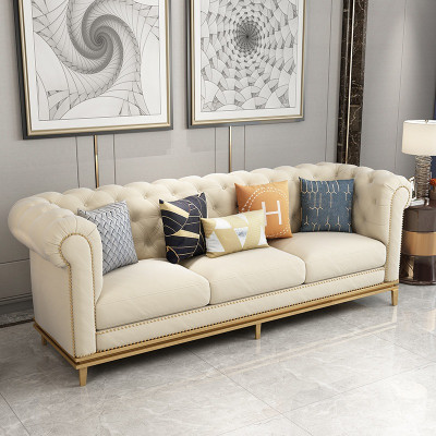 Kanapa trzyosobowa Podkładka designerska Sofa 3-osobowa Siedziba Sofy Pokój Biały luksusowe kanapy