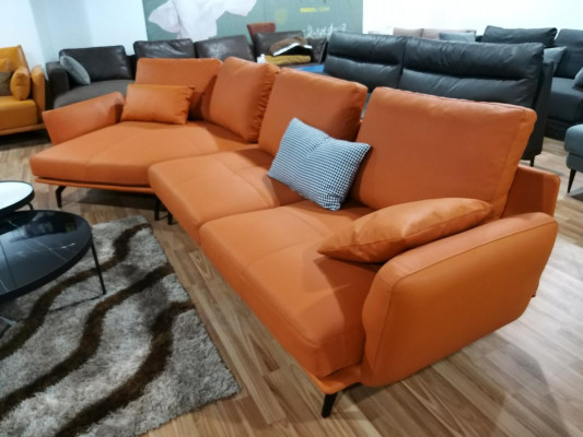 Narożnik Narożnikowa kanapa L-shape Żywy krajobraz Sofa Kanapa Podkładka Ustawić Skóra Materiał Sofy