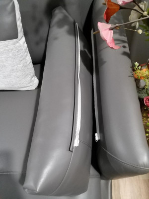 Narożnik Narożnikowa kanapa L-shape Żywy krajobraz Sofa Kanapa Podkładka Ustawić Materiał Skóra Sofy