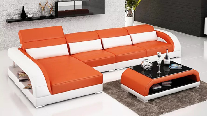 Projekt tapicerki skórzanej Narożnikowa kanapa kanapa narożna kanapa sofa w kształcie litery L do salonu