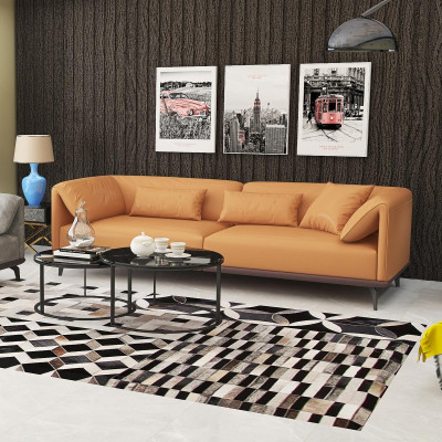 Zestaw sofowy 3+2+1 skórzana sofa kanapa Żywy krajobraz Ustaw projekt nowoczesnej sofy