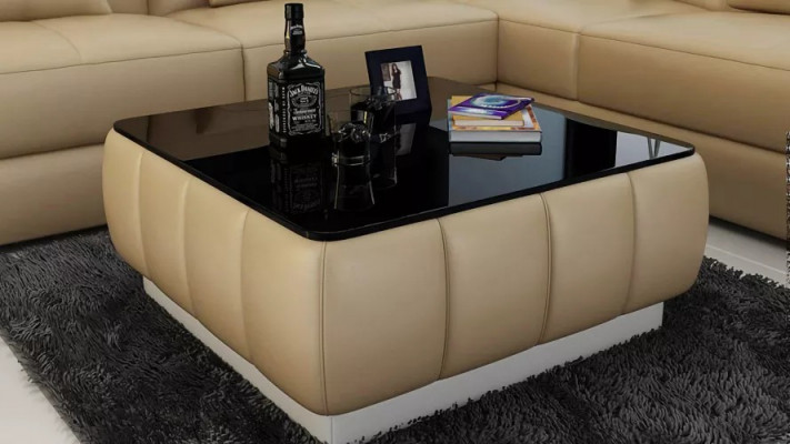 Design Narożnikowa kanapa Deco Meble do Salonu Nowoczesny Narożnik Kanapa Tapicerowana Skórzanie