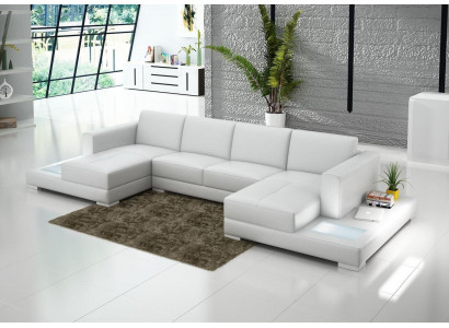 Narożnik Narożnikowa kanapa Kształt U Żywy krajobraz Sofa Kanapa Podkładka Ustawić Materiał Sofy Skóra