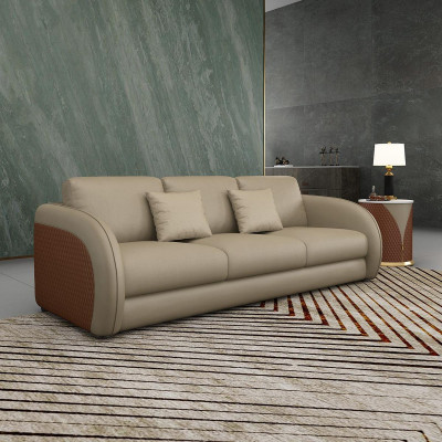 Sofa Trzyosobowa Podkładka Design Sofa Nowoczesna 3-osobowa Siedziba Sofy Pokój Meble Beige