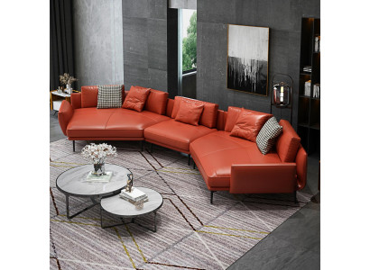 Żywy krajobraz Ustawić Design Nowoczesna Sofa Narożnikowa kanapa Sofa Kształt U Skórzana Sofa Couch
