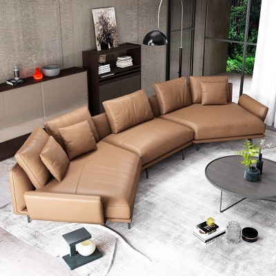 Żywy krajobraz Ustawić Design Nowoczesna Sofa Narożnikowa kanapa Sofa Kształt U Skórzana Sofa Couch