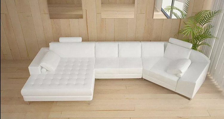 Narożnikowa kanapa Sofa skórzana Design Sofa Narożnikowa kanapa U Shape Nowoczesna Podkładka Meble do Salonu