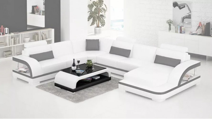 Design Narożnikowa kanapa Dekoracja Salonu Meble Nowoczesny Narożnik Skórzana Kanapa Tapicerowana