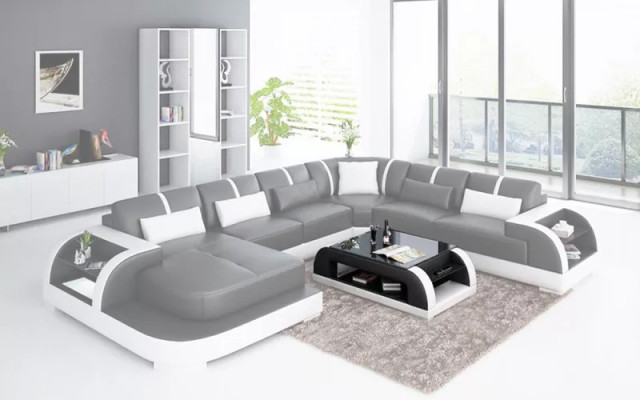 Salon Skóra xxl kanapa sofa krajobraz nowoczesna designerska podkładka