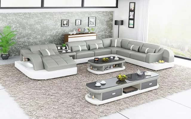 Skóra kanapa xxl Podkładka salonowa krajobraz nowoczesny designerski