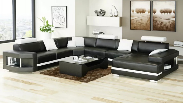 Design Nowoczesny Salon Narożnikowa kanapa Meble Narożnik Skórzana Kanapa Tapicerowana
