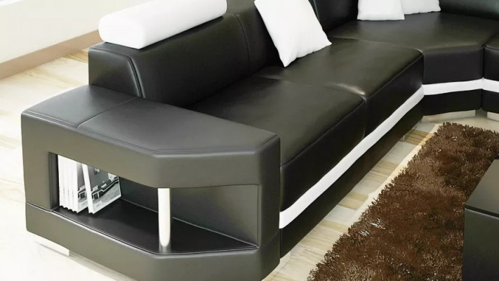 Design Nowoczesny Salon Narożnikowa kanapa Meble Narożnik Skórzana Kanapa Tapicerowana