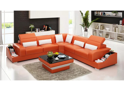 Design Meble Narożnikowa kanapa salonowa narożnik kanapa skórzana tapicerka kanapa sofa