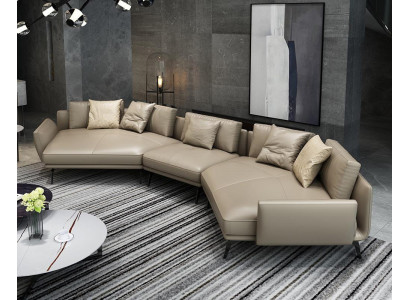 Nowoczesna sofa Narożnikowa kanapa Kształt U Meble tapicerowane salon skórzana sofa Narożnikowa kanapa