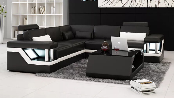 Narożnik projekt Narożnikowa kanapa salon Meble skórzana tapicerka kanapa kanapa