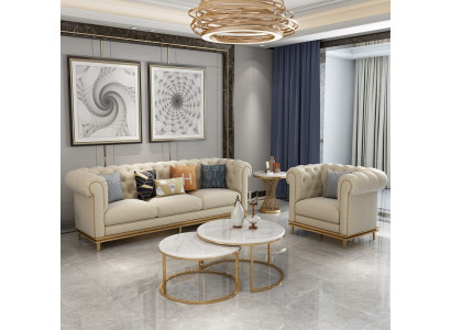 Sofa Zestaw sofowy 3+1 miejsce do siedzenia Zestaw Design Podkładka Couchen Couch Modern Ustawić