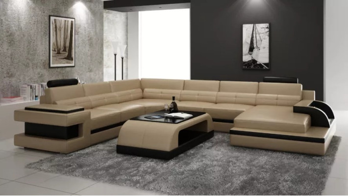 Nowoczesny Żywy krajobraz Narożnikowa kanapa Sofa Couch Podkładka Zestaw narożny 2-częściowy.