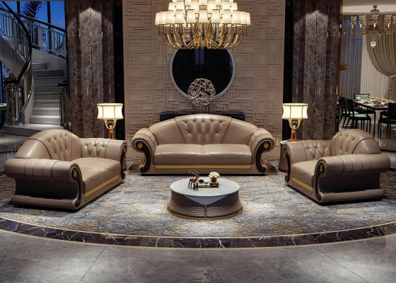 Sofa Chesterfield Klasyczna Sofa Ustawić Zestawy Kanapy 3-częściowe Podkładki na Siedzisko