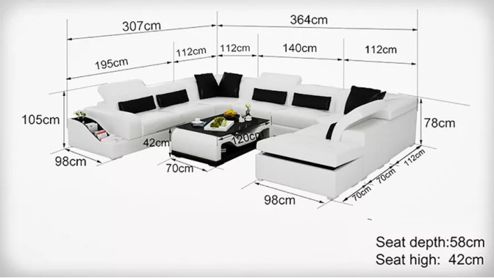 Salon Skóra xxl kanapa sofa krajobraz nowoczesne designerskie poduszki narożne