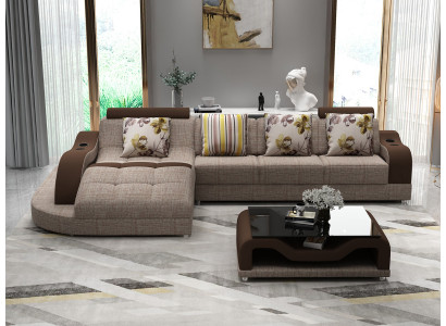 Narożnikowa kanapa Sofa w kształcie litery L podkładka Żywy krajobraz Narożnikowa kanapa Włókienniczy sofy materiał nowy
