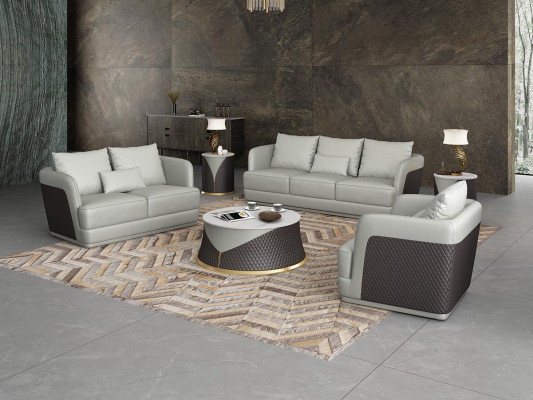 Ustawić 3+2+1 miejsce do siedzenia stolik kawowy 2x stoliki boczne Żywy krajobraz sofa kanapa 6 sztuk.
