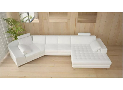 Nowoczesna sofa Narożnikowa kanapa skórzana sofa narożna w kształcie litery U Podkładka designerska sofa