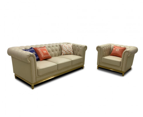 Zestaw Sof Classic Luxury Chesterfield 3+2+1 miejsce do siedzenia Meble tapicerowane Sofy Sofy Nowe