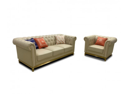 Zestaw Sof Classic Luxury Chesterfield 3+2+1 miejsce do siedzenia Meble tapicerowane Sofy Sofy Nowe